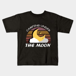 Camping Under the Moon Kids T-Shirt